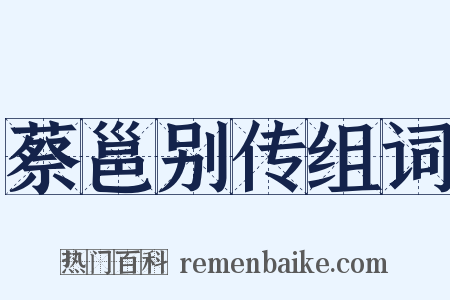 蔡邕别传组词是什么意思的图片